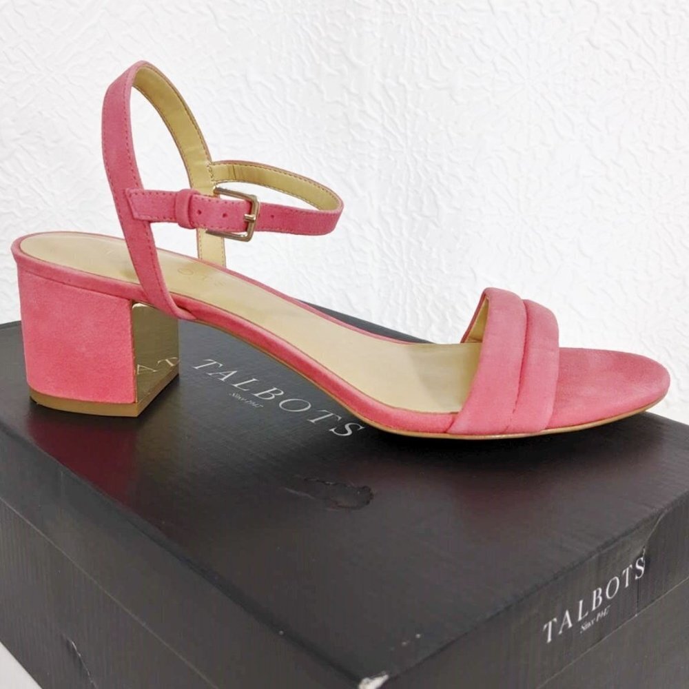 Talbots Mimi Faux Suede Sandals - Papaya